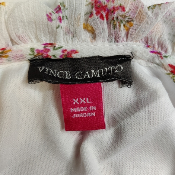 NWT Vince Camuto White Floral Long Sleeve Dress Size XXL - Picture 5 of 5